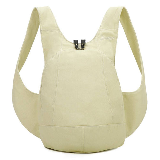 Sac à dos Estival Arsayo beige toile confortable ergonomique antivol sécurise vegane face