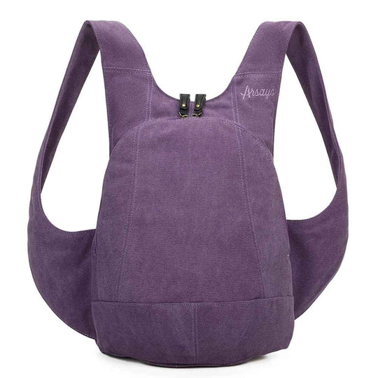 Sac à dos Estival Arsayo violet mauve toile confortable ergonomique antivol sécurise vegane face