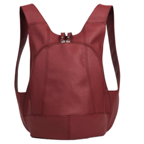 Sac à dos Mela bordeaux sécurise ergonomique vegane  face