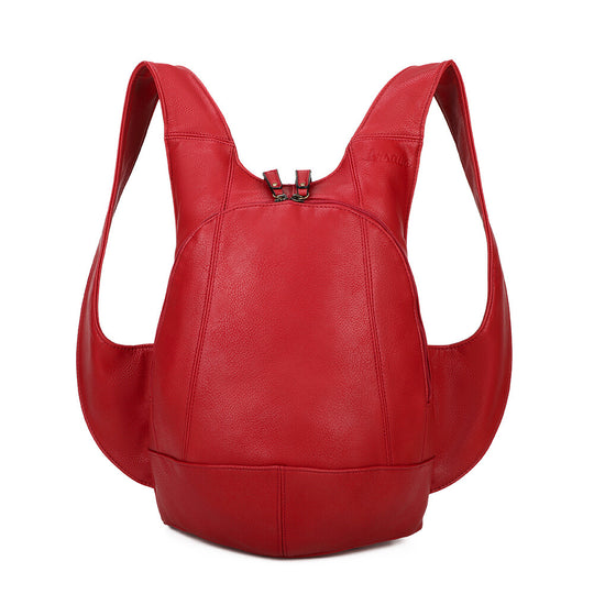 Sac à dos rouge vu de face