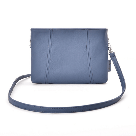 sac a main bleu marine cuir vegan appleskin  pratique ecoresponsable ethique face
