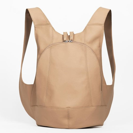 Sac à dos Mela beige sécurise ergonomique vegane face
