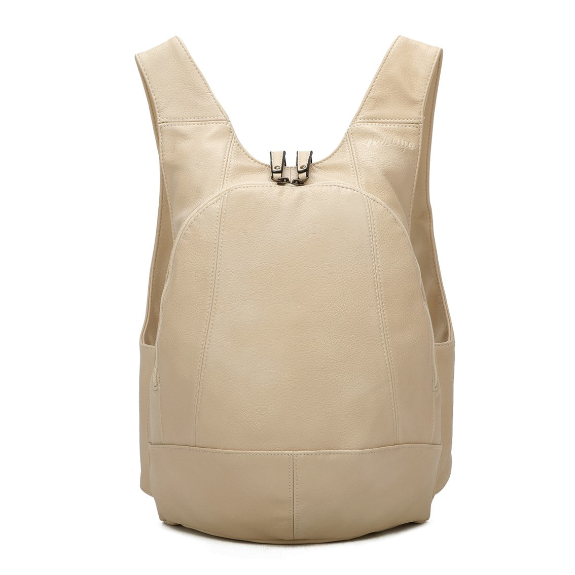 Sac à dos beige confortable ergonomique antivol sécurise vegane