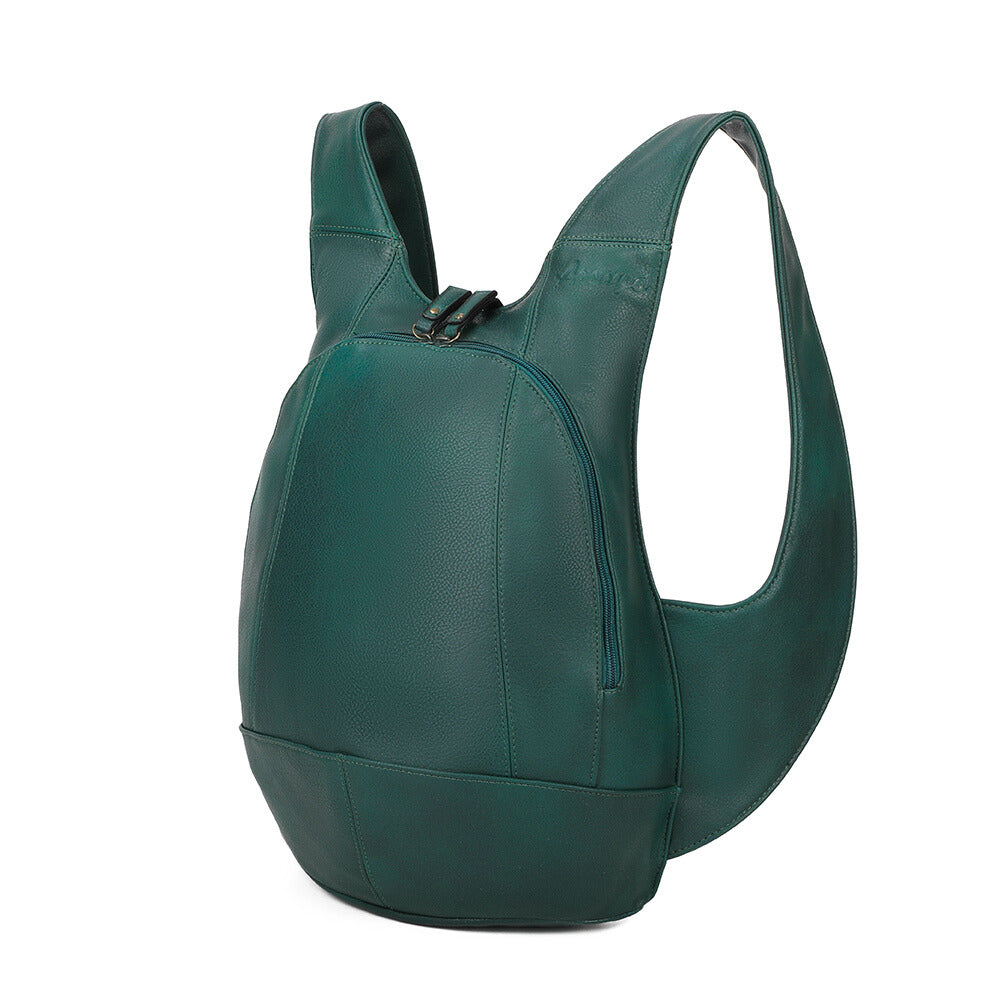 Sac à dos bleu vert canard confortable ergonomique antivol sécurise vegane