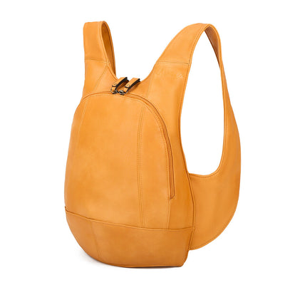 Sac à dos jaune moutarde confortable ergonomique antivol sécurise vegane 