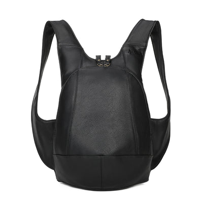 Sac à dos noir confortable ergonomique antivol sécurise vegane ecoresponsable cuir