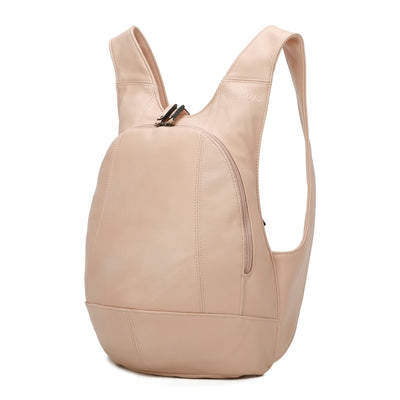 Sac à dos rose pastel confortable ergonomique antivol sécurise vegane