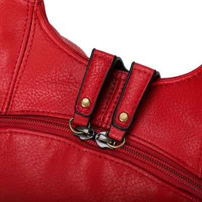 Sac à dos rouge confortable ergonomique antivol sécurise vegane ecoresponsable cuir