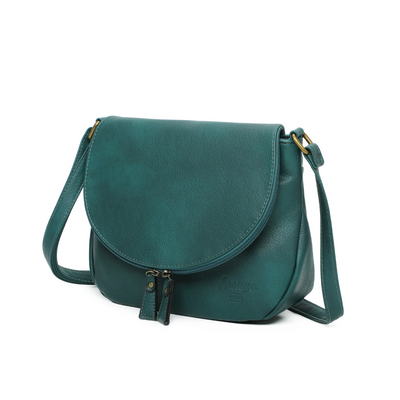 Sac vegane besace Arsayo bleu canard