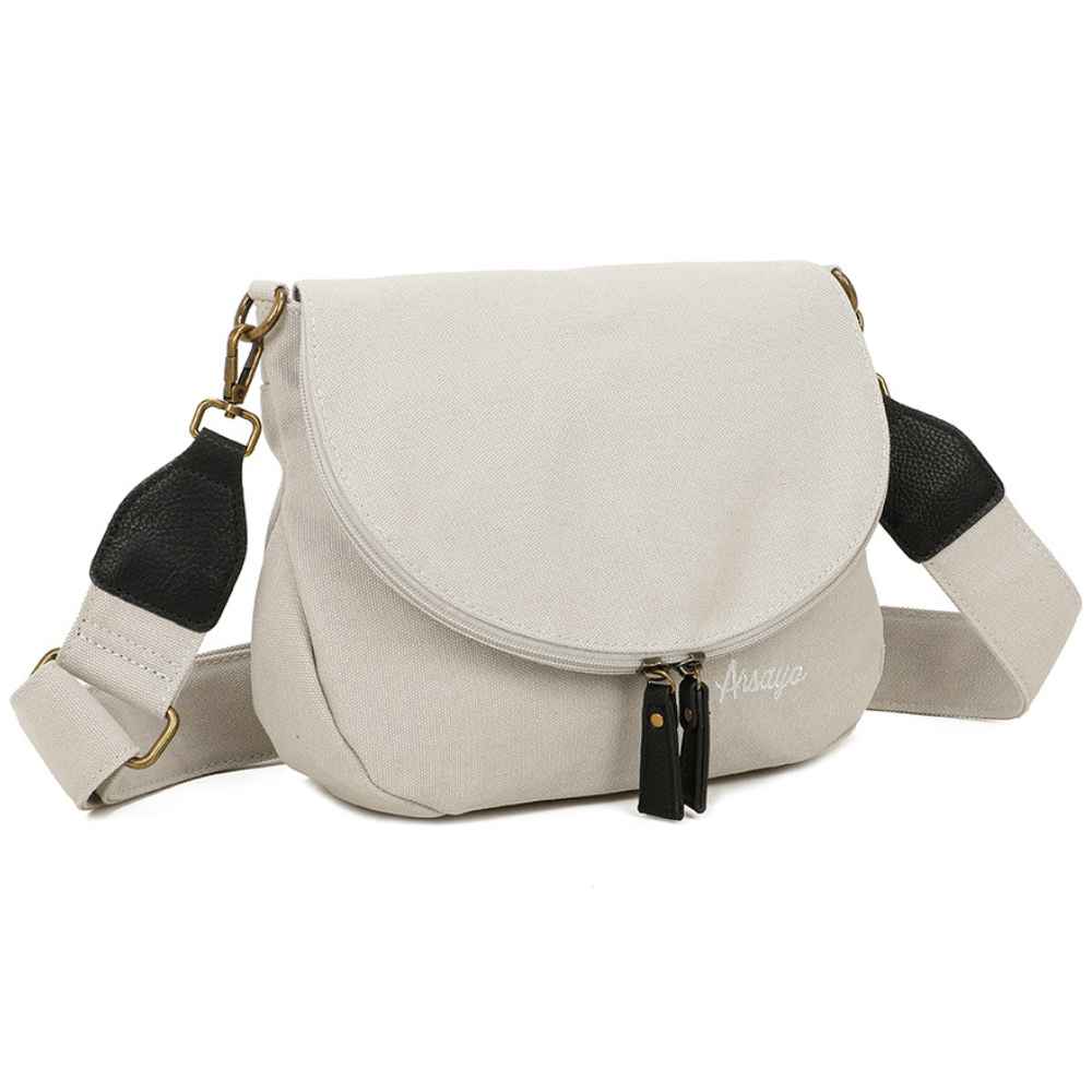 Sac Besace Estival Gris Clair Profil