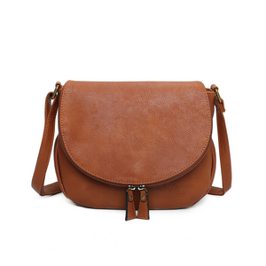 Sac besace camel cuir vegan pratique 