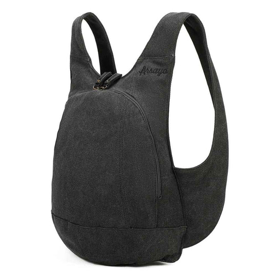 Sac à dos Estival Arsayo Noir jean confortable ergonomique antivol securise vegane cote