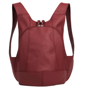 Sac à dos Mela bordeaux sécurise ergonomique vegane  face