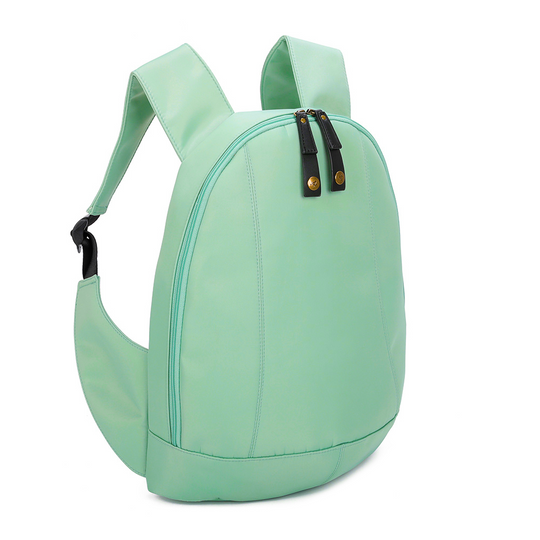 Sac à dos Nomade vert pastel securise ergonomique vegan cote