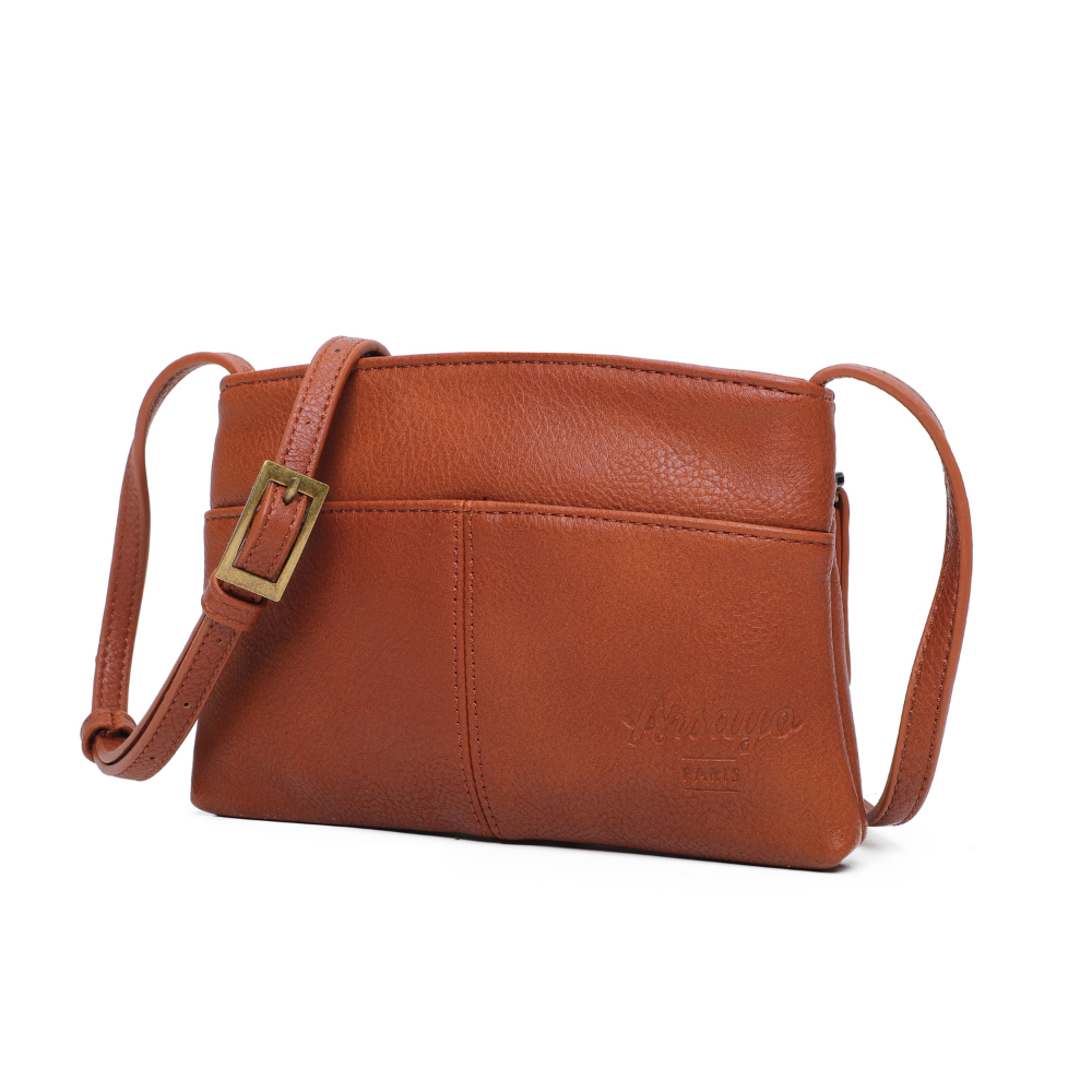 pochette végane Arsayo camel