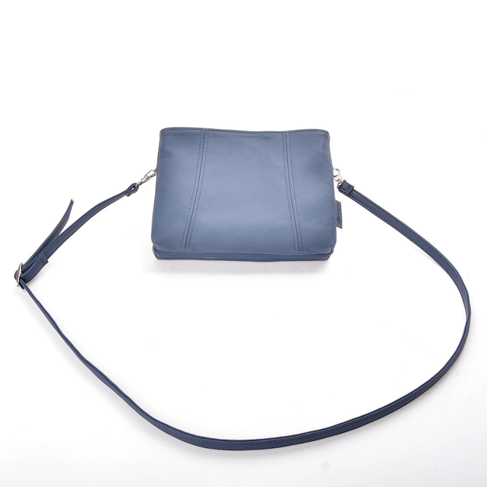 sac a main bleu marine cuir vegan appleskin  pratique ecoresponsable ethique 