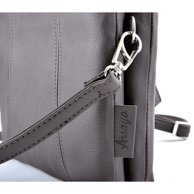 sac a main marron cuir vegan appleskin  pratique ecoresponsable ethique fermoir 