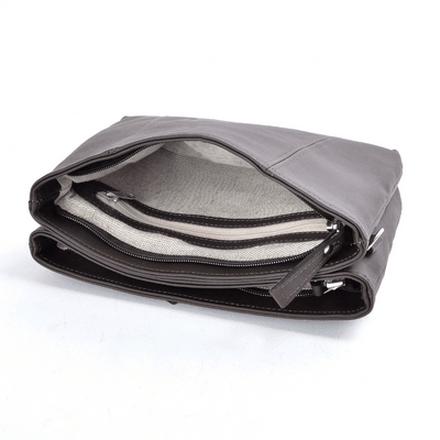 sac a main marron cuir vegan appleskin  pratique ecoresponsable ethique interieur