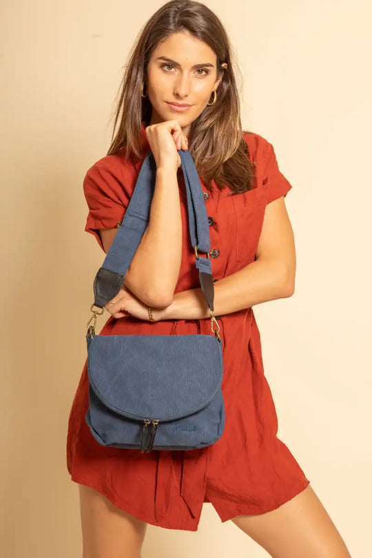 La besace Myosotis - en Toile Coton