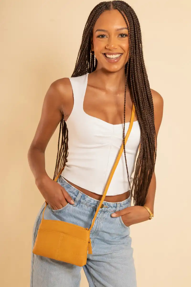 The Original shoulder pouch. Vegan and Resistant