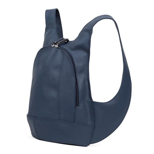 Sac à dos Mela bleu marine sécurise ergonomique vegane cote