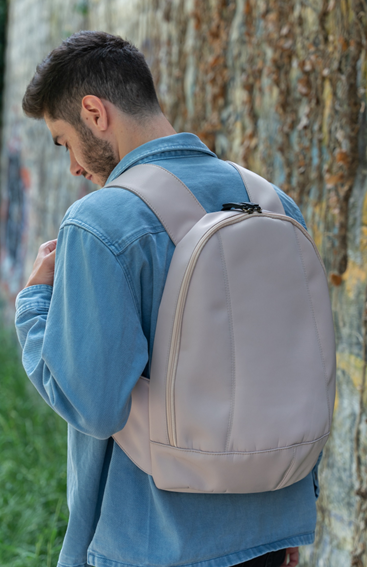 Sac à dos Nomade beige securise ergonomique vegan porte