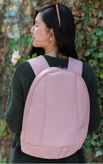 Sac à dos Nomade mauve securise ergonomique vegan porte.3